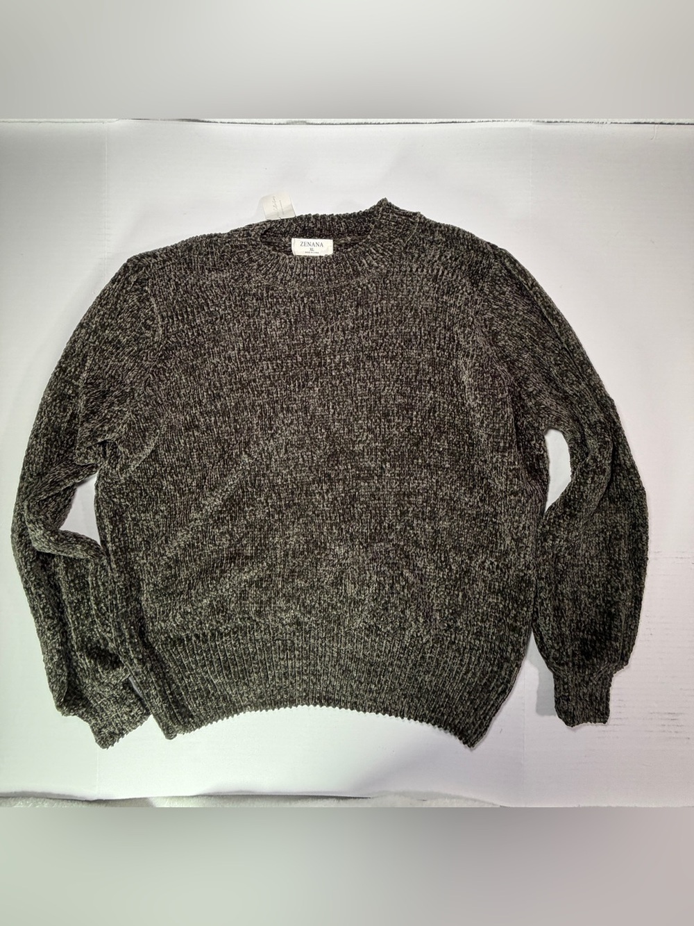 Zenana Outfitters Charcoal Crewneck Knit Sweater NWOT super soft